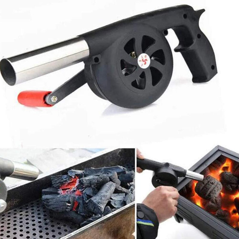Hand Crank Blower - Fire Blower, BBQ/Barbeque Booster