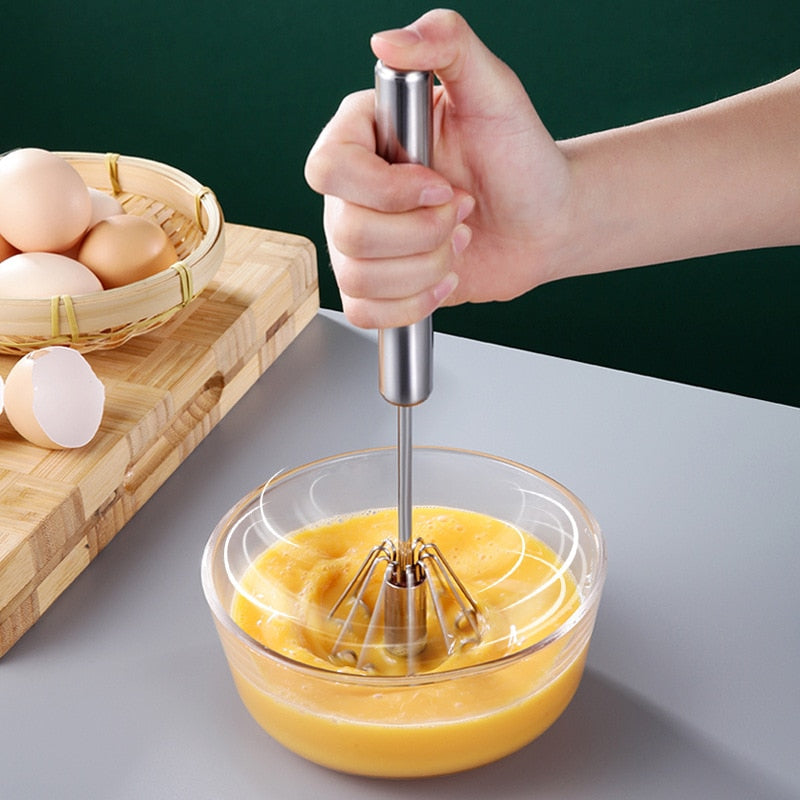 Semi-Automatic Rotating Egg Whisk