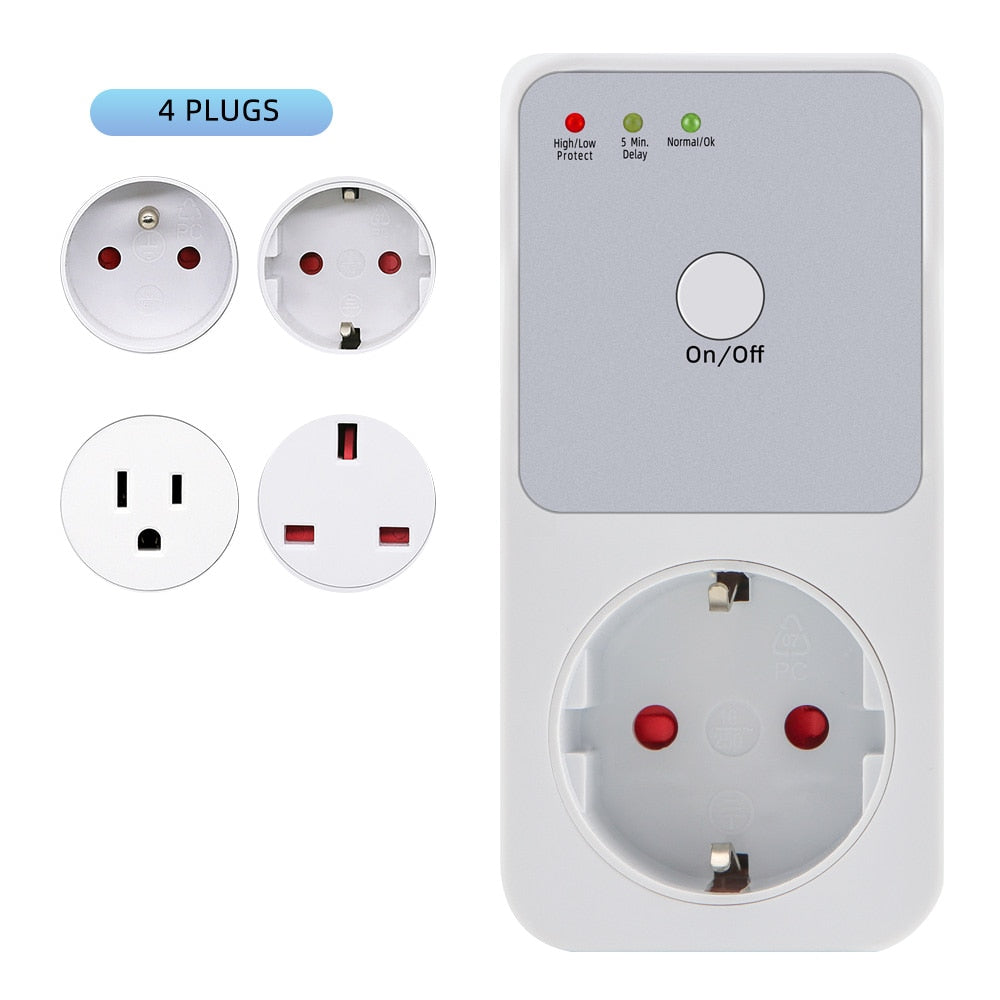 Automatic Voltage Protector Socket - AC 220V Power Surge Protector for EU Plug Sockets
