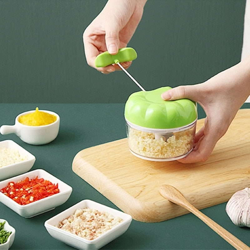 Portable Manual Food Cutter - Vegetable, Garlic, and Fruit Chopper