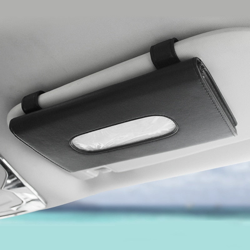 Car Visor Tissue Holder - Faux Leather