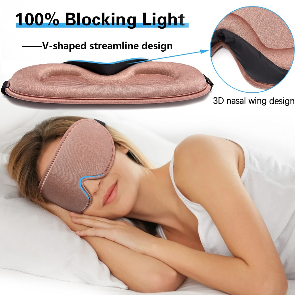 Soft Eye Mask for Sleeping and Travel - Blocks Out Light for Relaxation