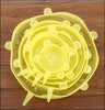 6-Piece Set of Silicone Food Lid Stretch Covers - Kitchen Preservation Tools