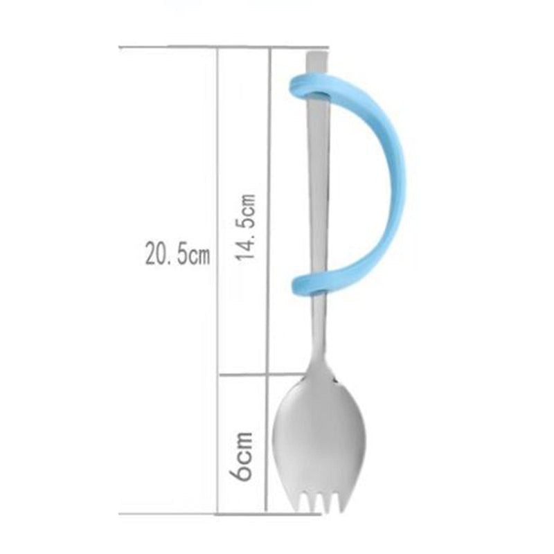Strap-On Anti-Shake Eating Aid for Cutlery - Silicone Eating Tool Attachment - Set of 7 Straps