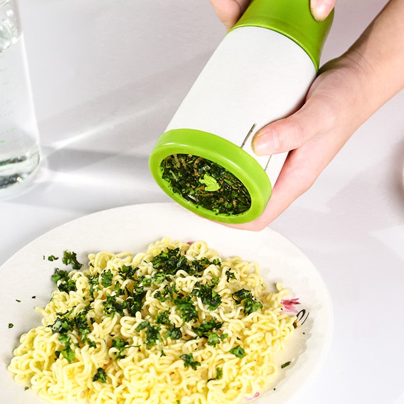 Herb & Spice Mincer - Stainless Steel Manual Herb Mill
