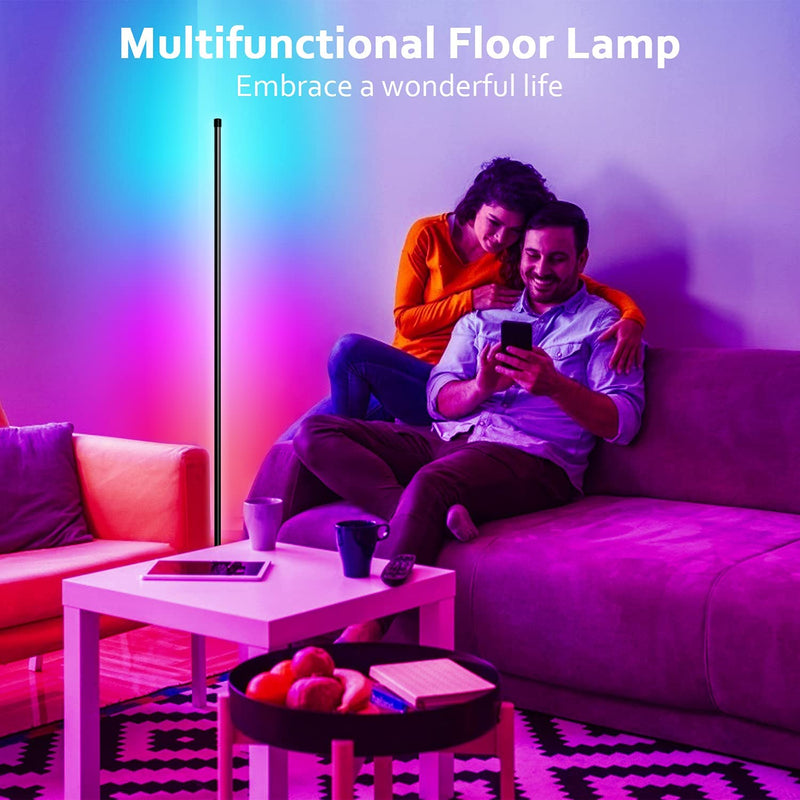 Modern LED Floor Lamps - Atmospheric, Bluetooth, Remote Control, RGB Colours