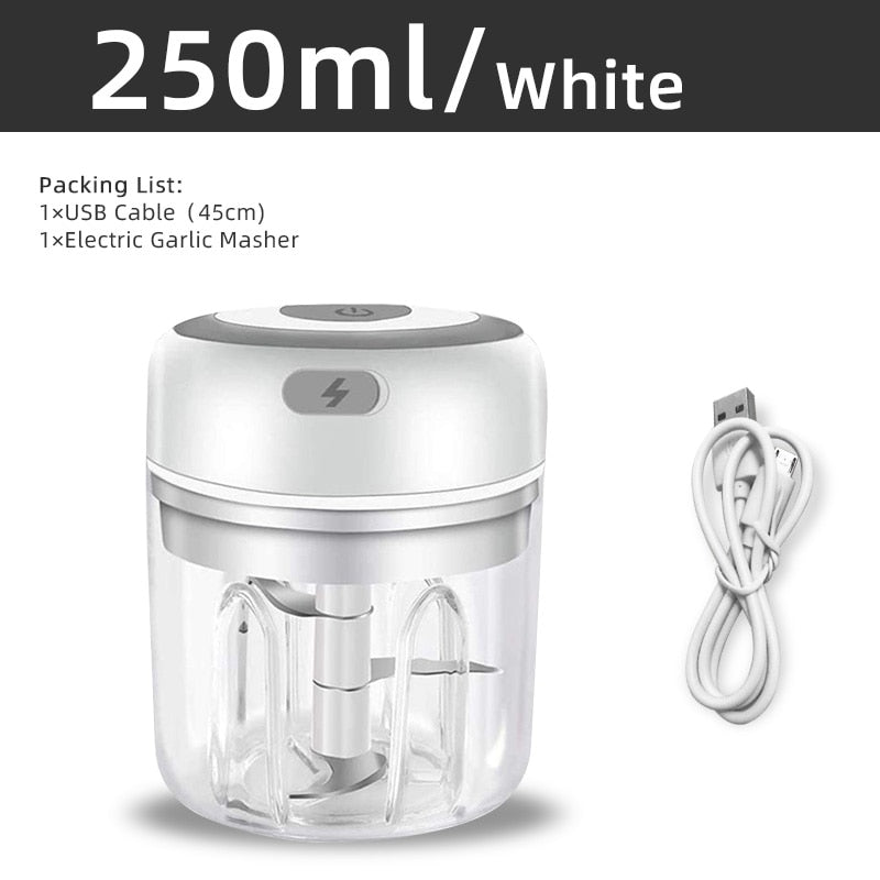 Electric Mini Food Chopper - USB Portable Kitchen Gadgets for Garlic, Meat, and Vegetables