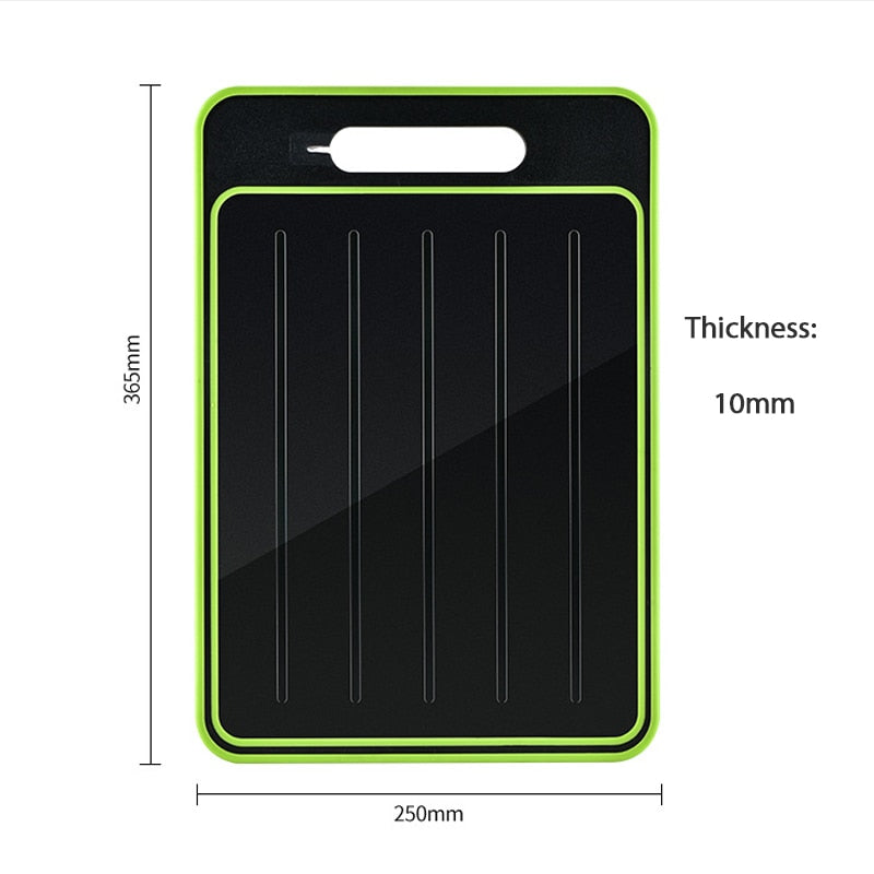 Double-Sided Cutting Board with Defrosting Function and Knife Sharpener