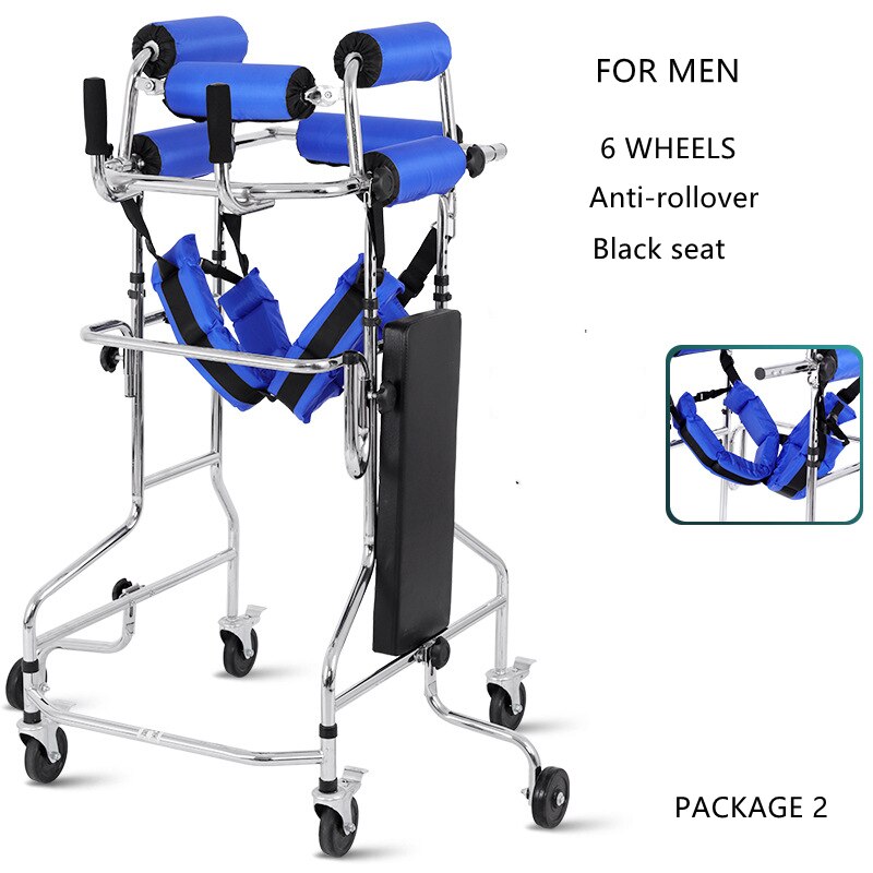 8-Wheel Walker Assist for Rehabilitation and Mobility - Elderly and Stroke Hemiplegia Aid