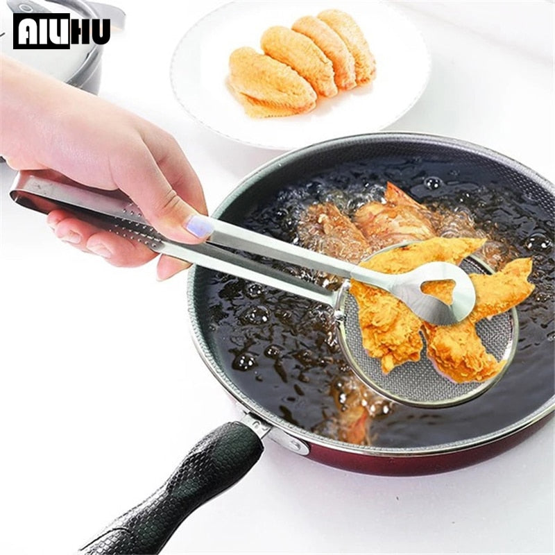 Multifunction Stainless Steel Sieve Filter Spoon for Kitchen Cooking