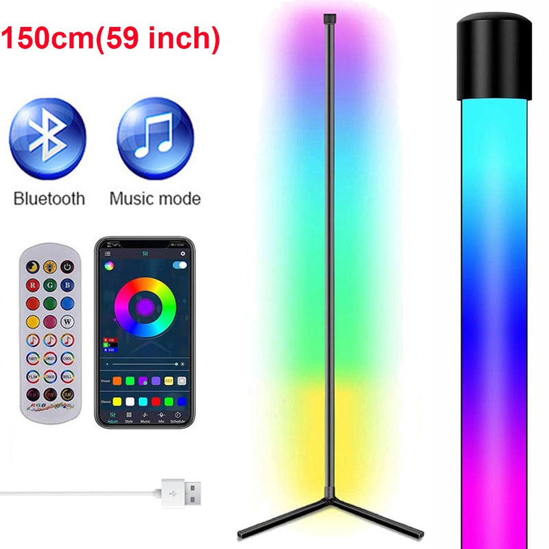 Modern LED Floor Lamps - Atmospheric, Bluetooth, Remote Control, RGB Colours