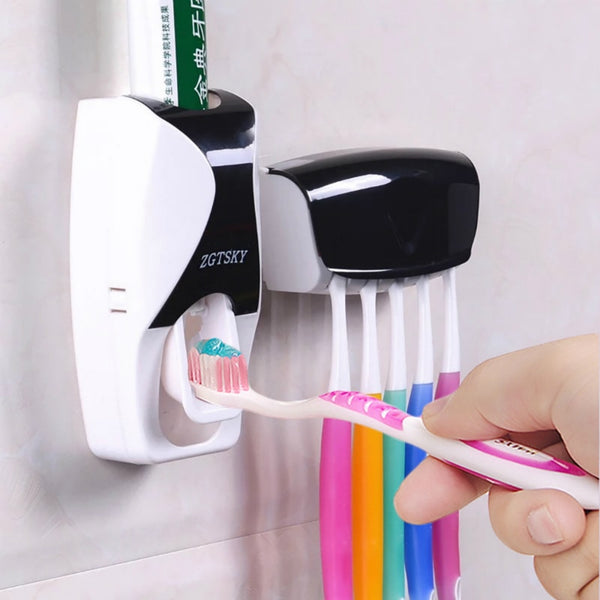 Automatic Toothpaste Dispenser & Toothbrush Holder (Wall Mounted)