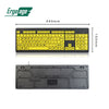 Large Print Lettered Keyboard - Wired (Black & Yellow)