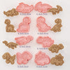 8-Piece Cookie Cutters Set - 3D Animal Dinosaur Shapes for Biscuit Pastry and Cookies