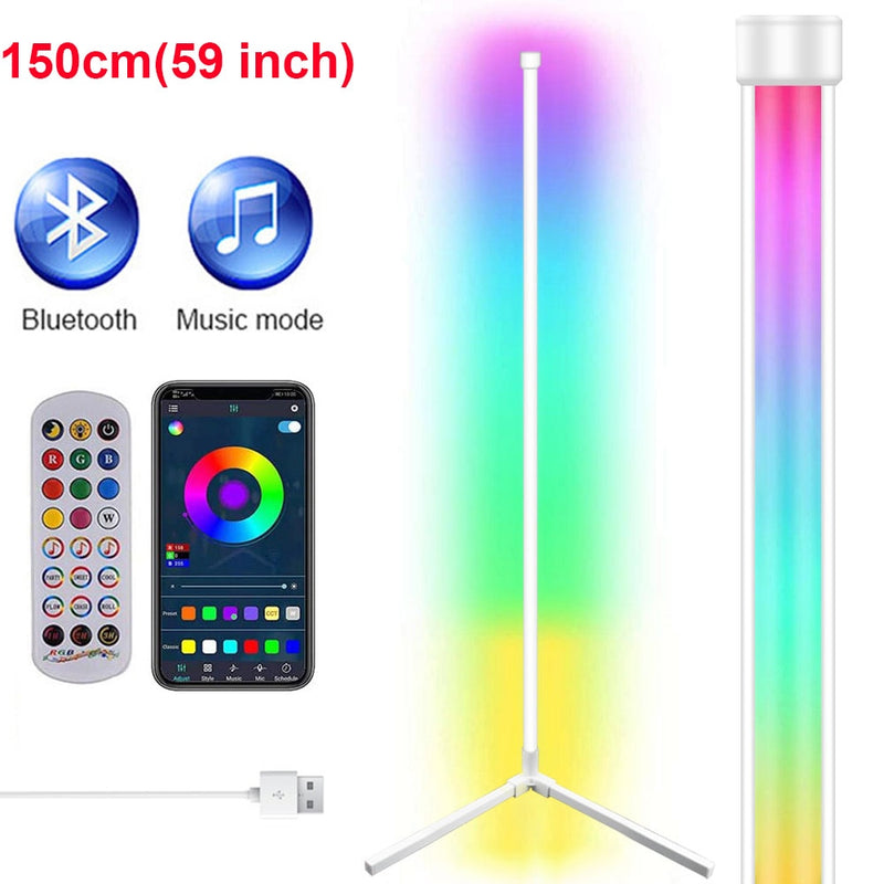 Modern LED Floor Lamps - Atmospheric, Bluetooth, Remote Control, RGB Colours