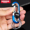 OMUDA Stainless Steel Carabiner Keychain - Double Ring Outdoor Key Chain