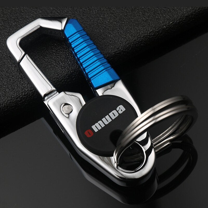 OMUDA Stainless Steel Carabiner Keychain - Double Ring Outdoor Key Chain