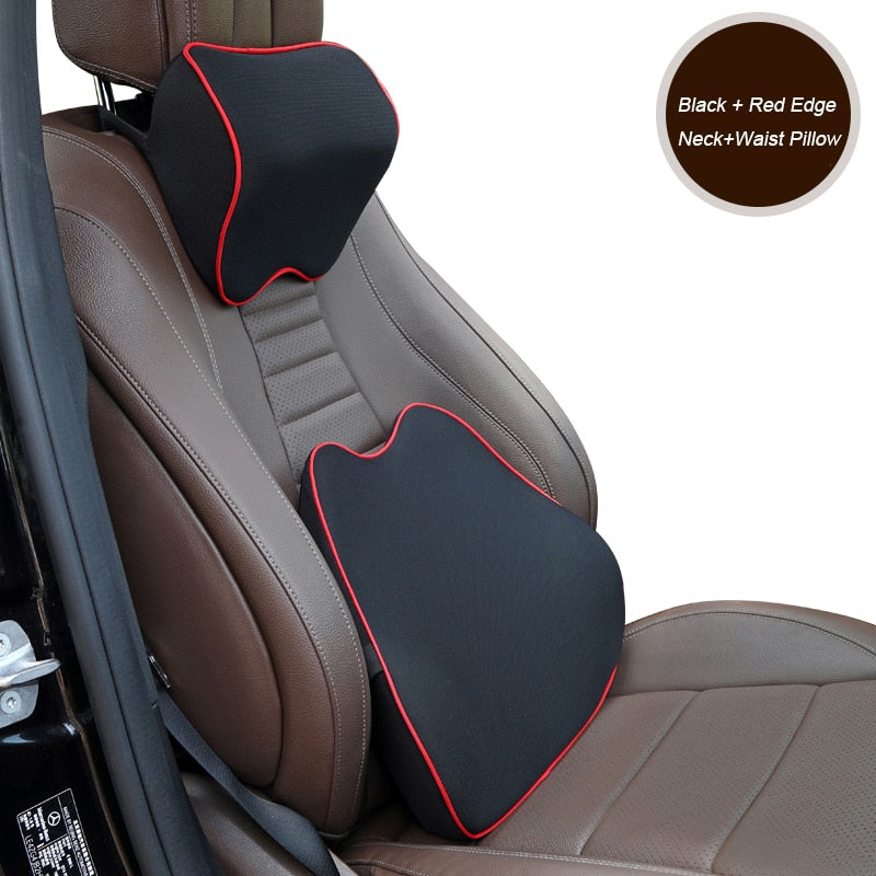 Car Lumbar Support & Headrest Neck Pillow