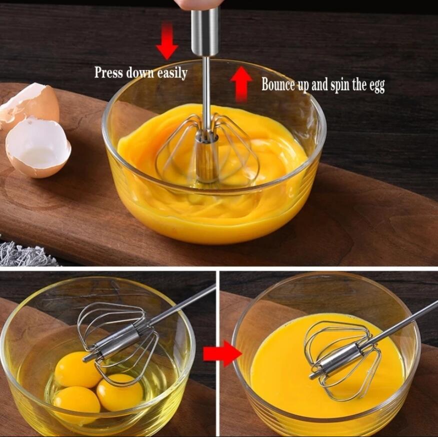 Semi-Automatic Rotating Egg Whisk