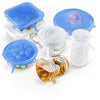 6-Piece Set of Silicone Food Lid Stretch Covers - Kitchen Preservation Tools