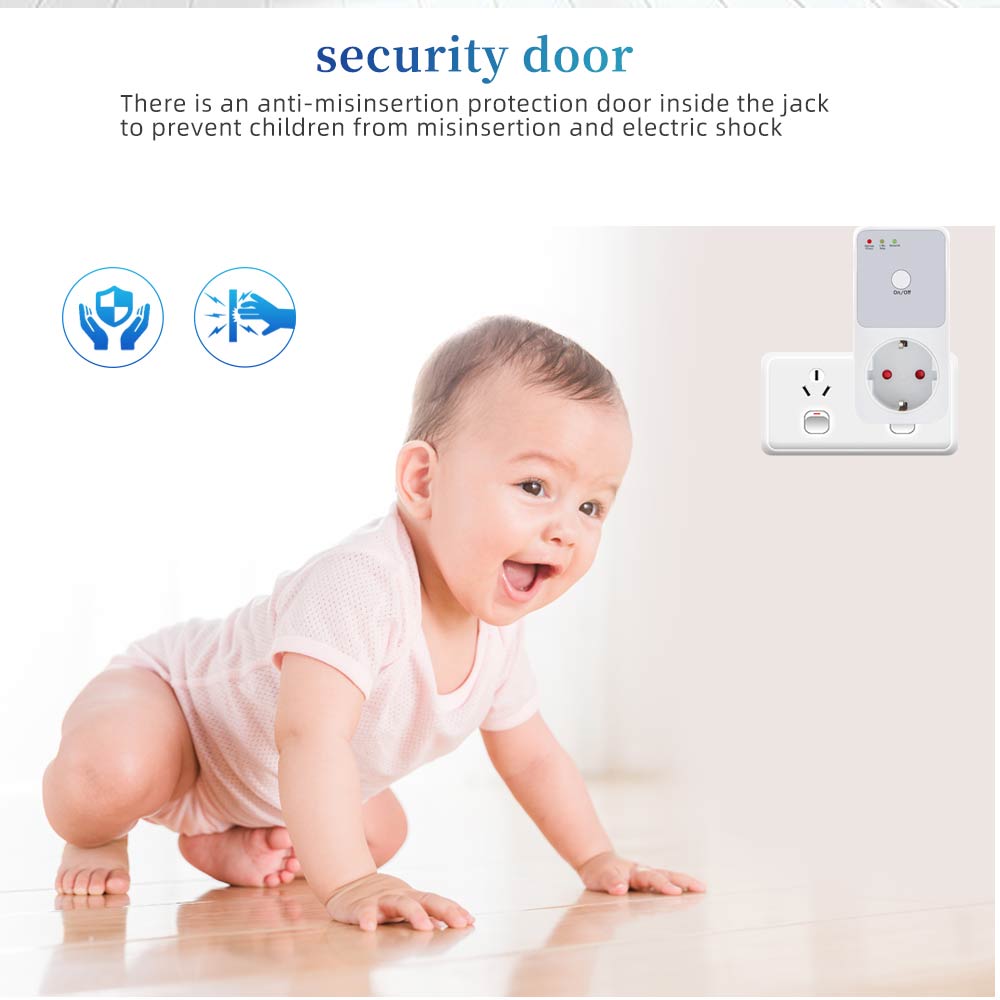 Automatic Voltage Protector Socket - AC 220V Power Surge Protector for EU Plug Sockets