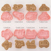8-Piece Cookie Cutters Set - 3D Animal Dinosaur Shapes for Biscuit Pastry and Cookies