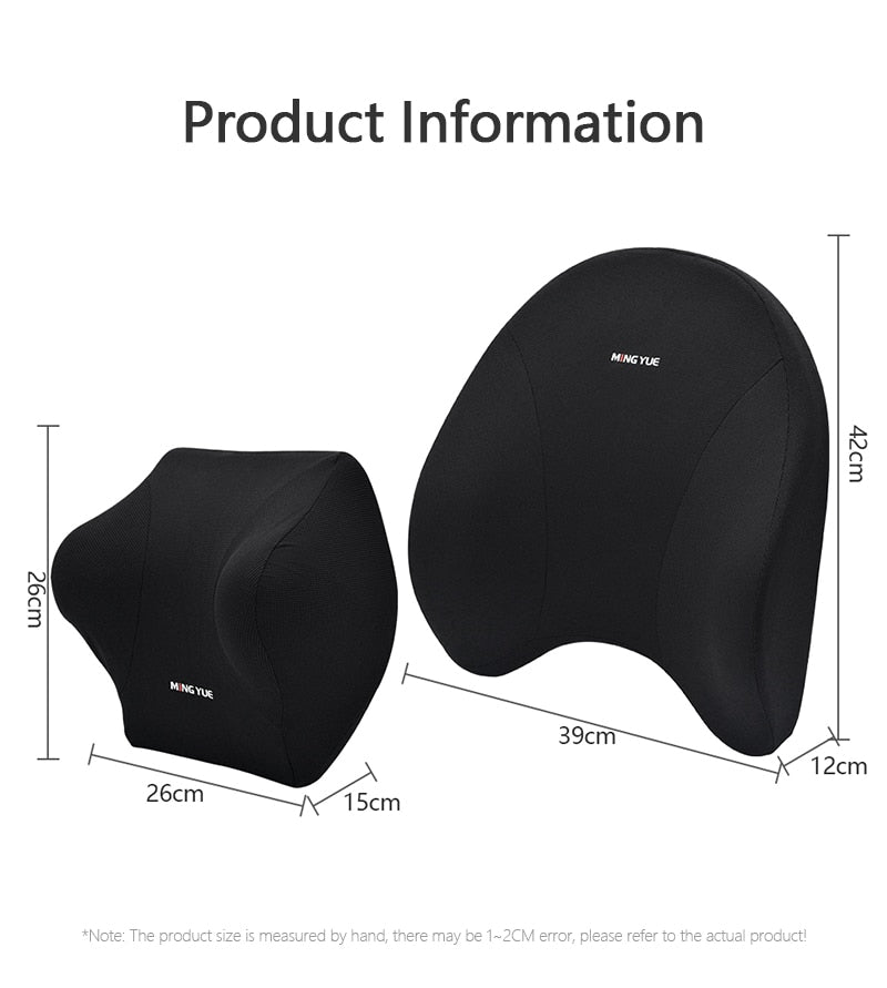 Universal Car Lumbar and Neck Support Pillow Set