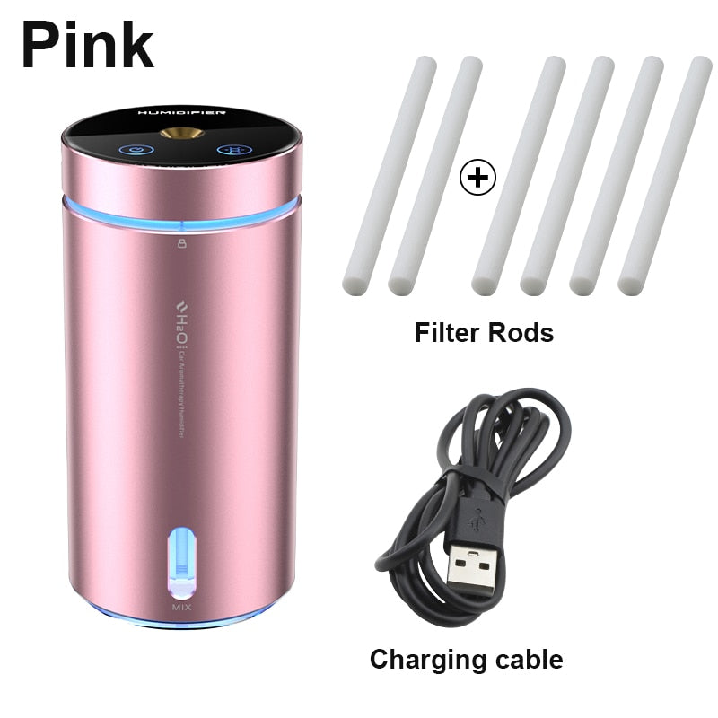 DINPHONE 300ml Car Air Humidifier and Essential Oils Diffuser - Auto, Home, and Office Freshener