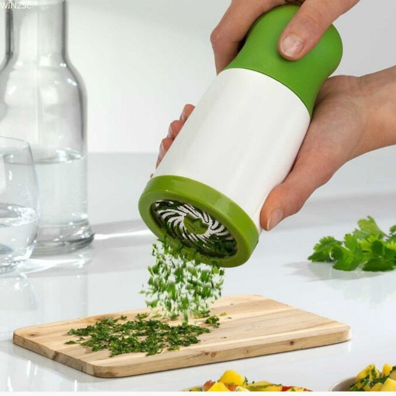 Herb & Spice Mincer - Stainless Steel Manual Herb Mill