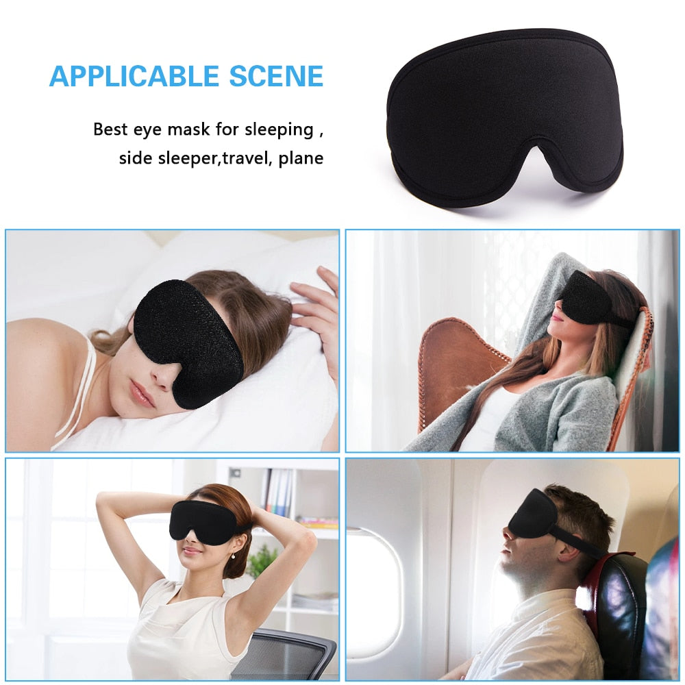 Soft Eye Mask for Sleeping and Travel - Blocks Out Light for Relaxation