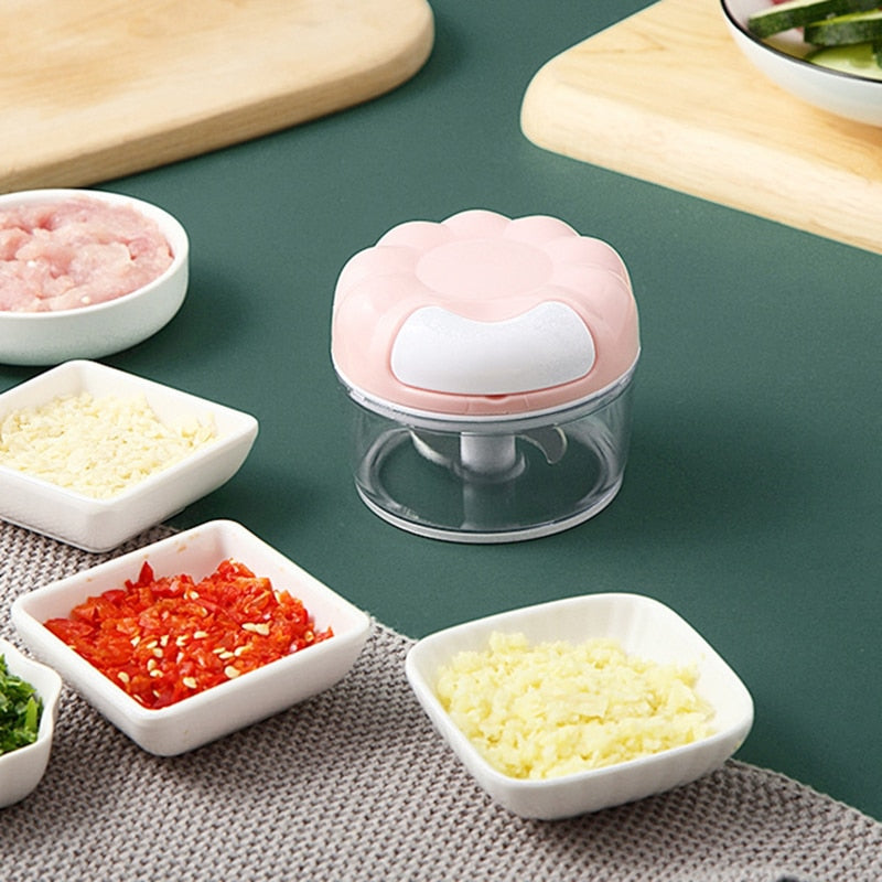 Portable Manual Food Cutter - Vegetable, Garlic, and Fruit Chopper