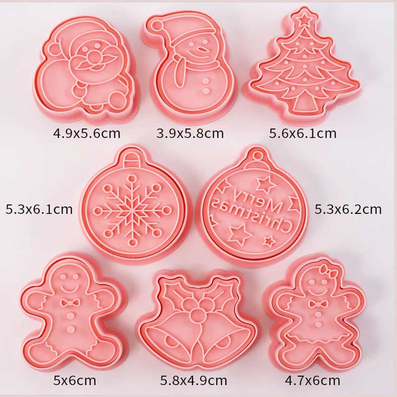 8-Piece Cookie Cutters Set - 3D Animal Dinosaur Shapes for Biscuit Pastry and Cookies