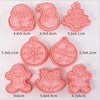 8-Piece Cookie Cutters Set - 3D Animal Dinosaur Shapes for Biscuit Pastry and Cookies