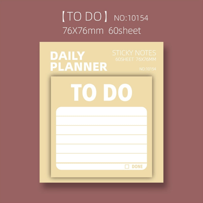 Weekly Daily Planner Sticky Notes