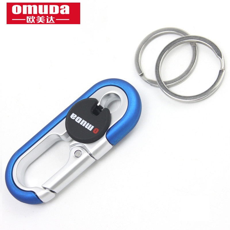 OMUDA Stainless Steel Carabiner Keychain - Double Ring Outdoor Key Chain