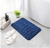 Cobblestone Embossed Bathroom Bath Mat - Non-slip Memory Foam Pad