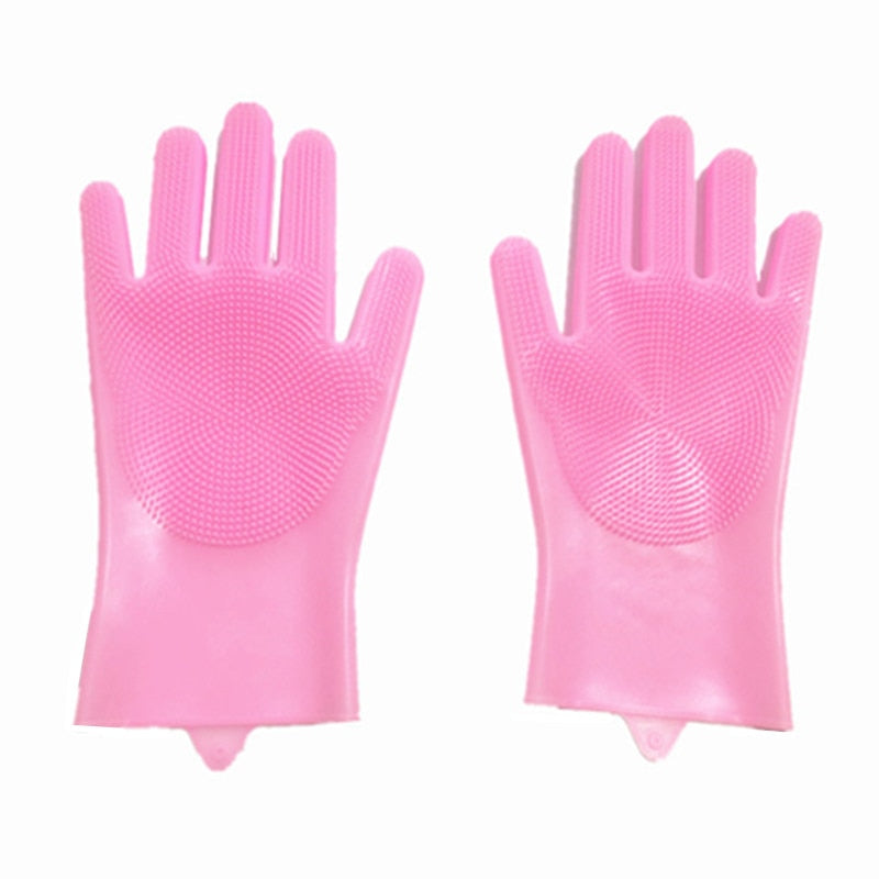 Magic Silicone Dishwashing Gloves - Hand Protection and Cleaning Tool for Kitchen Accessories