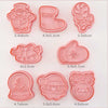 8-Piece Cookie Cutters Set - 3D Animal Dinosaur Shapes for Biscuit Pastry and Cookies