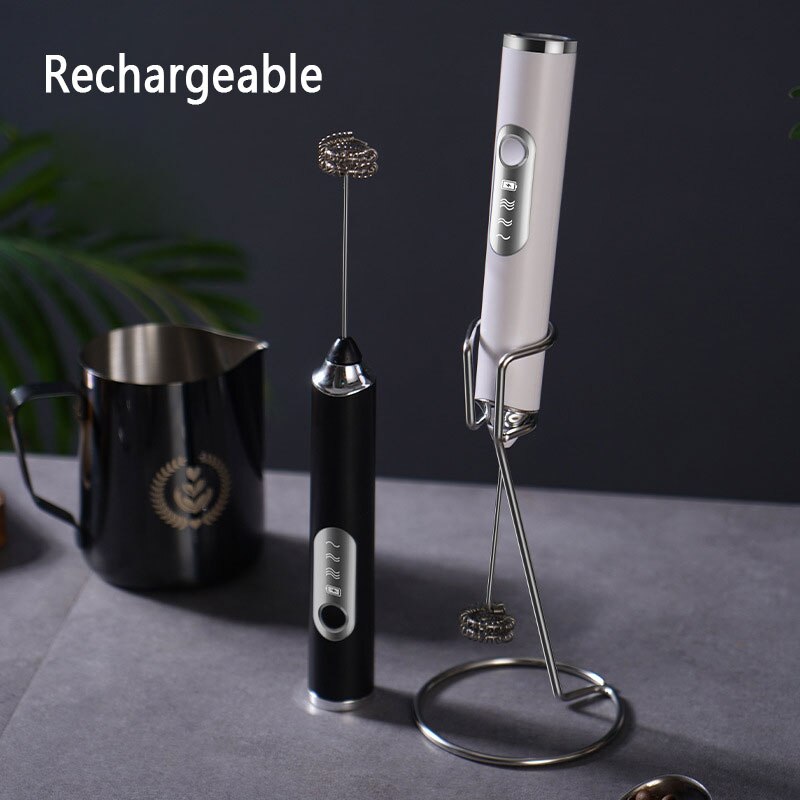Handheld Electric Whisk - Rechargeable USB Mixer - FREE FROTHER ATTACHMENT