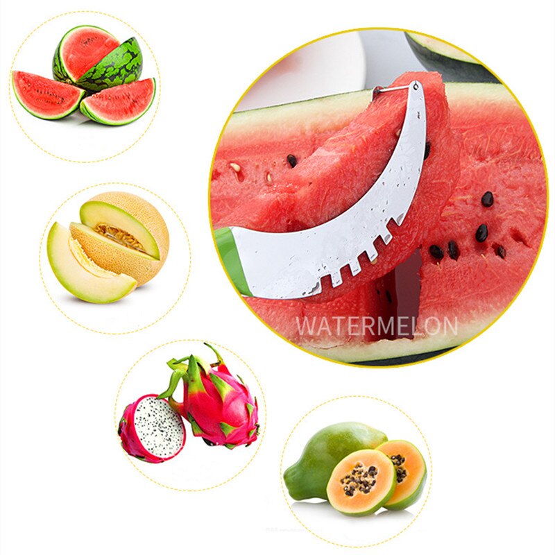 Stainless Steel Watermelon Slicer with Non-Slip Plastic Handle