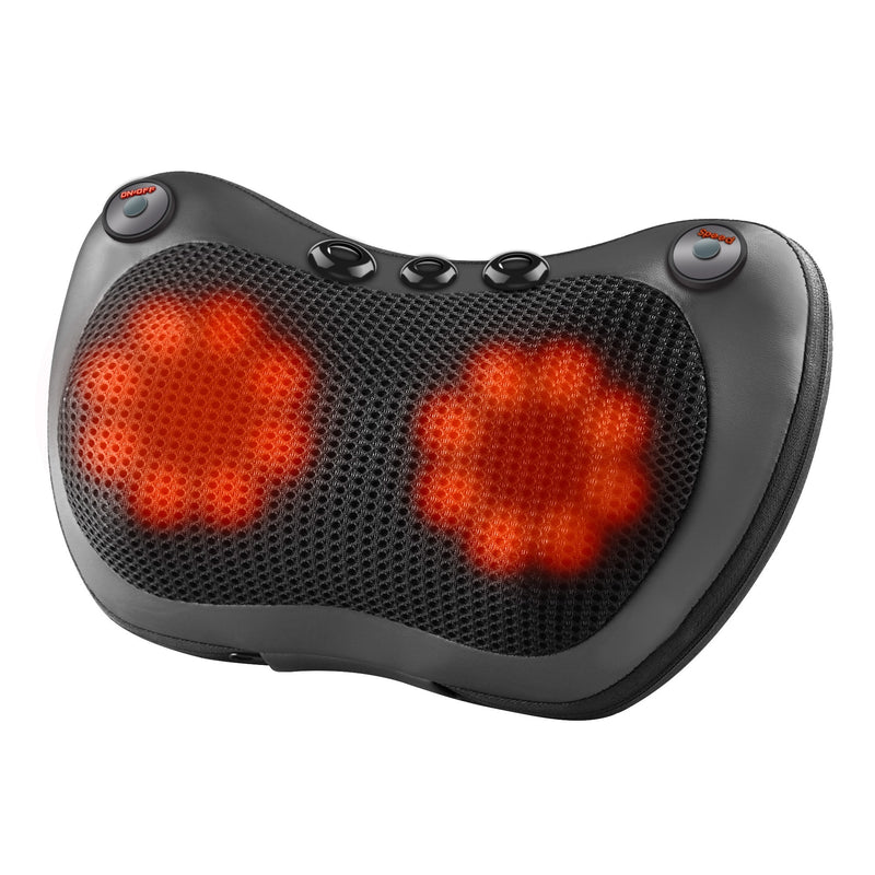 Massage Pillow - 3 Speeds Head, Neck, Back & Shoulder Massager