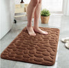 Cobblestone Embossed Bathroom Bath Mat - Non-slip Memory Foam Pad