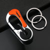 OMUDA Stainless Steel Carabiner Keychain - Double Ring Outdoor Key Chain