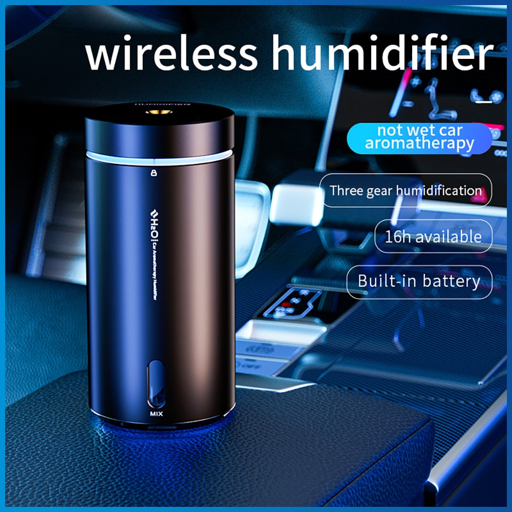 DINPHONE 300ml Car Air Humidifier and Essential Oils Diffuser - Auto, Home, and Office Freshener