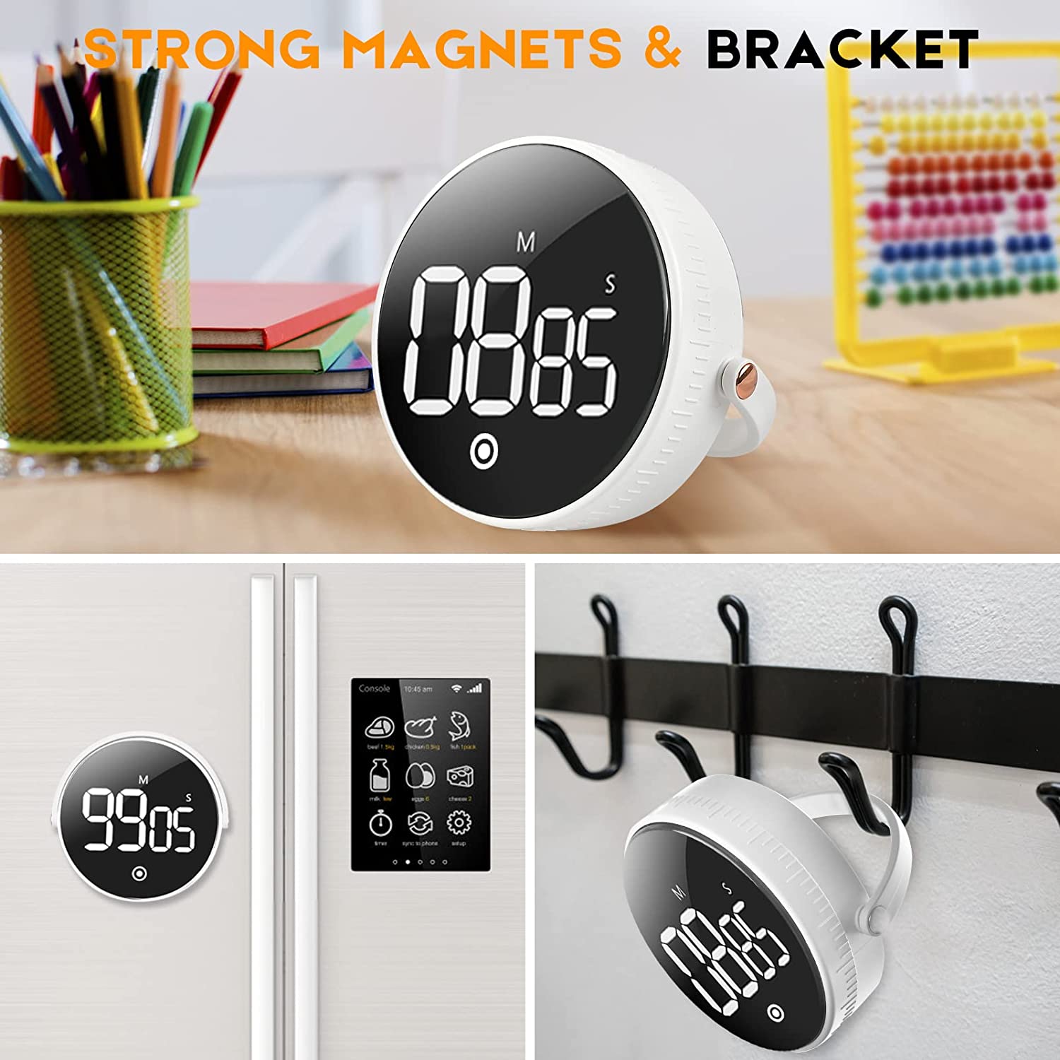 Magnetic LED Digital Kitchen Timer - Countdown and Alarm Clock