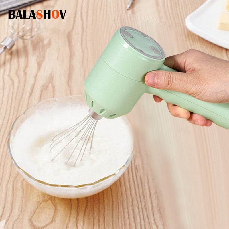 3-Speed Wireless Handheld Food Mixer