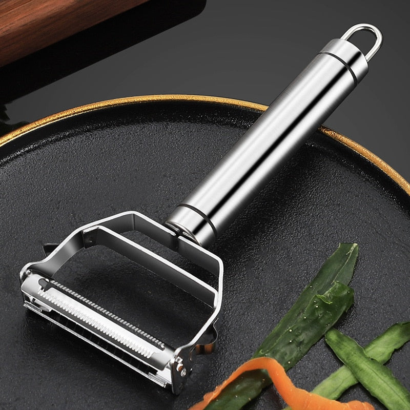 Multi-Function Stainless Steel Vegetable Cutter and Peeler - Sharp and Rust-Resistant Kitchen Tool