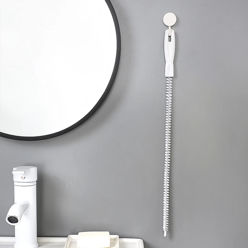Flexible Pipe Dredging Brush - Bathroom Sink Drain Cleaner