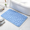 Cobblestone Embossed Bathroom Bath Mat - Non-slip Memory Foam Pad