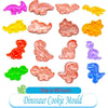8-Piece Cookie Cutters Set - 3D Animal Dinosaur Shapes for Biscuit Pastry and Cookies